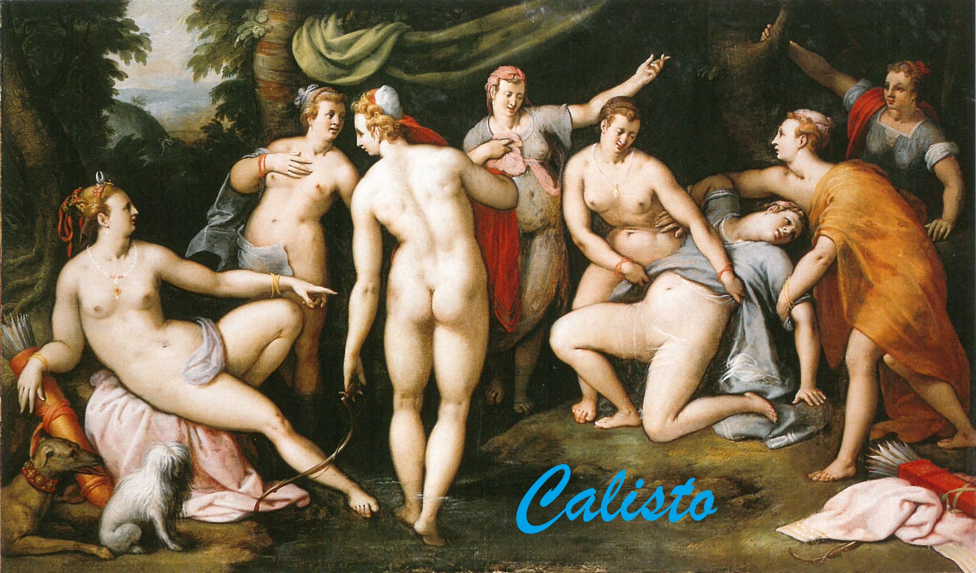 Diana and Callisto, Gillis Coignet, 1580a